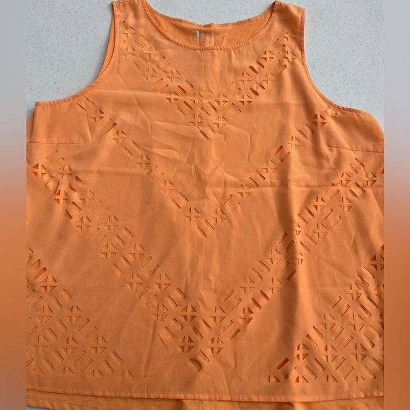 Tops - Orange Sleeveless Women's Top